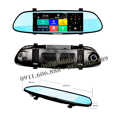 4 loại camera hành trình gương được ưa chuộng nhất hiện nay 1 Camera hành trình gương C08